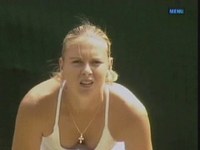 God, I'm such a fan of tennis, it makes me so horny watching these tough blonde chicks with their nips hardening and seen through the dress