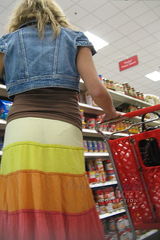 Long Skirt Upskirt