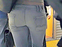 You never know where you'll see another sexy jeans girl, so I take my hidden cam every time I leave home. Enjoy my new video!