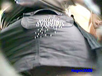 Very nice up skirt thong was spied on the camera hidden in cameramans coat!