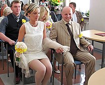 Accidental wedding upskirts