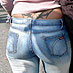 Tattoed chick jeans