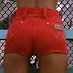 Red cotton shorts