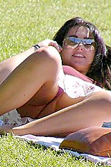 Upskirt thong in the park